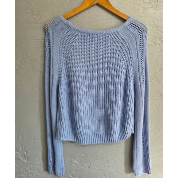 Freshman Woman's Light Blue Knit Sweater Size Large - Picture 5 of 8